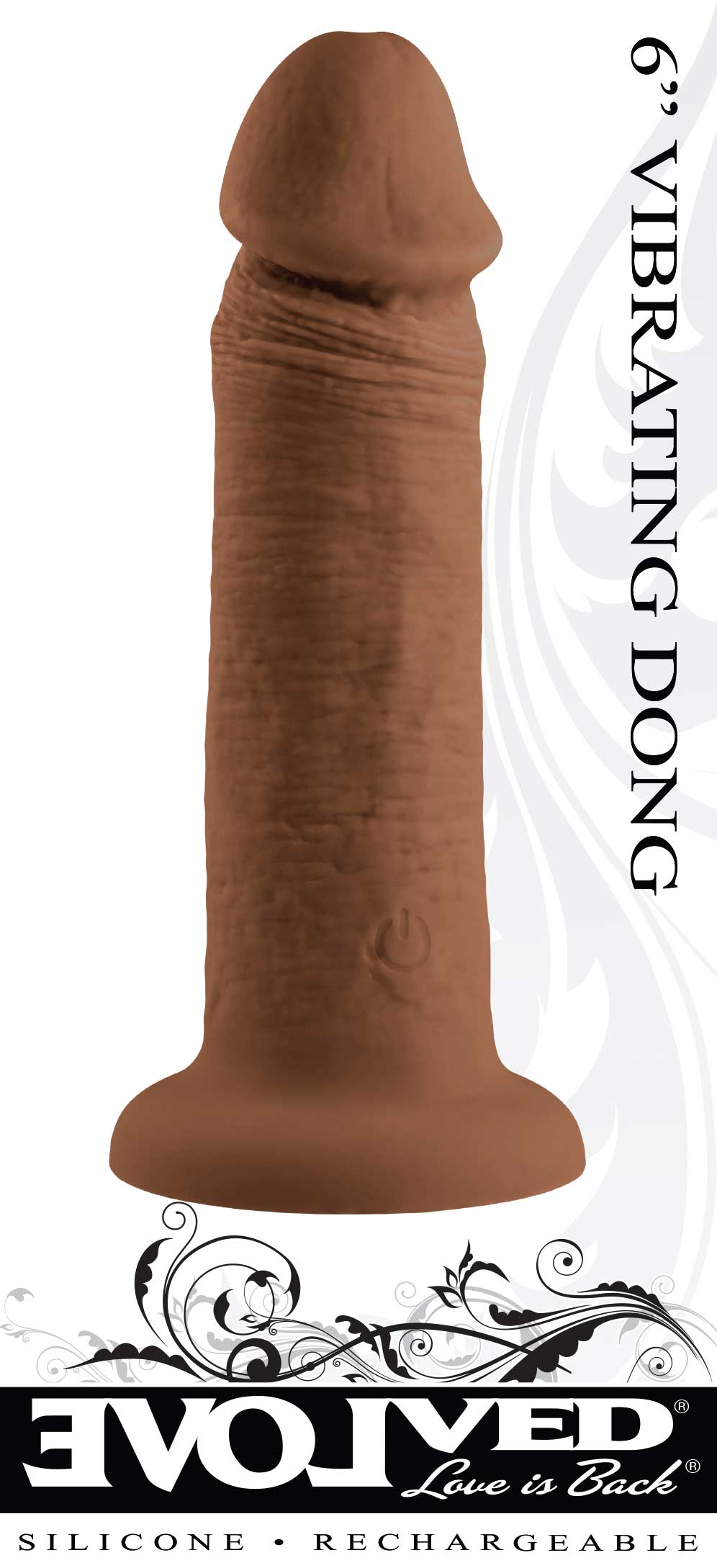 6 Inch Girthy Vibrating Dong - Dark by Anal Toys & Stimulators