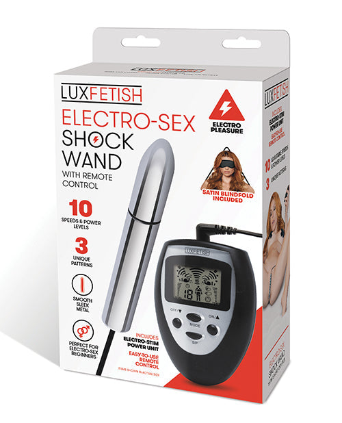 Lux Fetish Electro Sex Shock Wand w/Remote by Bondage & Fetish Toys