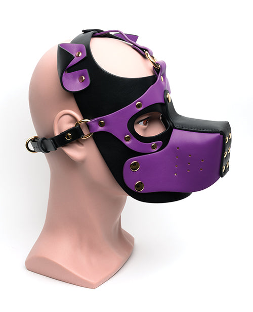 665 Bondage Pup Hood - O/S Black/Purple by Bondage & Fetish Toys