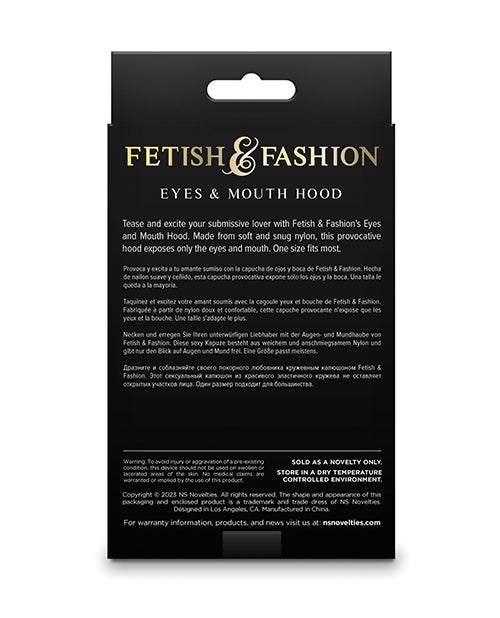 Fetish & Fashion Eyes & Mouth Hood - Black by Bondage & Fetish Toys