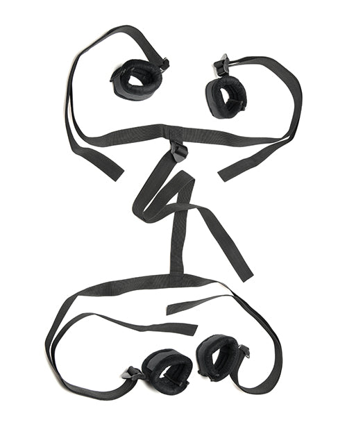 Bedroom Bliss Lover's Bed Restraint System - Black by Bondage & Fetish Toys