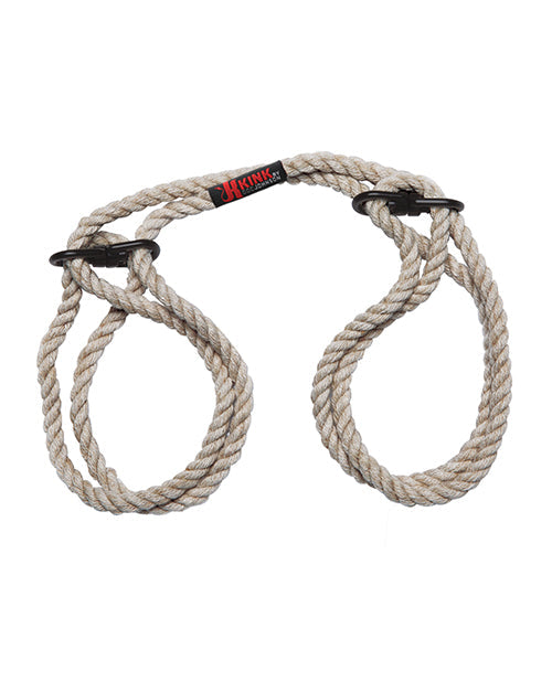 Merci Hogtie - Bind & Tie Wrist or Ankle Cuffs - 6 mm Hemp -Black by Bondage & Fetish Toys