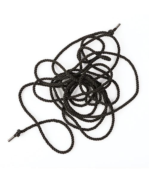 Sei Mio Knot in Control 10M silky black bondage rope with smooth, durable texture for secure and comfortable restraint.