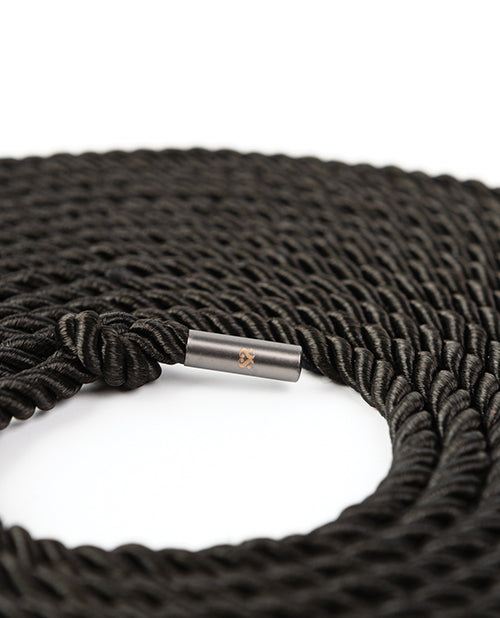 Sei Mio Knot in Control 10M black silky bondage rope with smooth texture and durable design