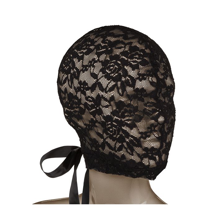 Scandal Corset Lace Hood - Black by Bondage & Fetish Toys