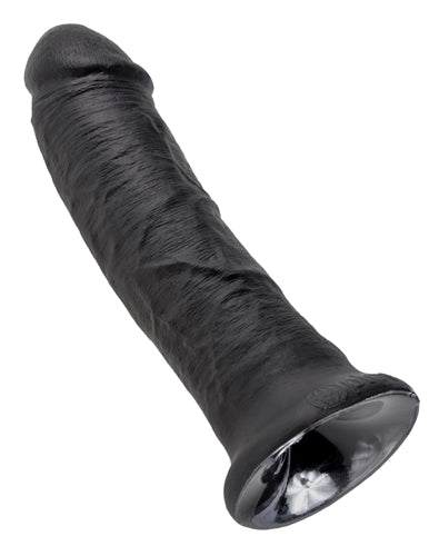 King Cock Collection realistic black dildo with textured veins and suction base for intense pleasure