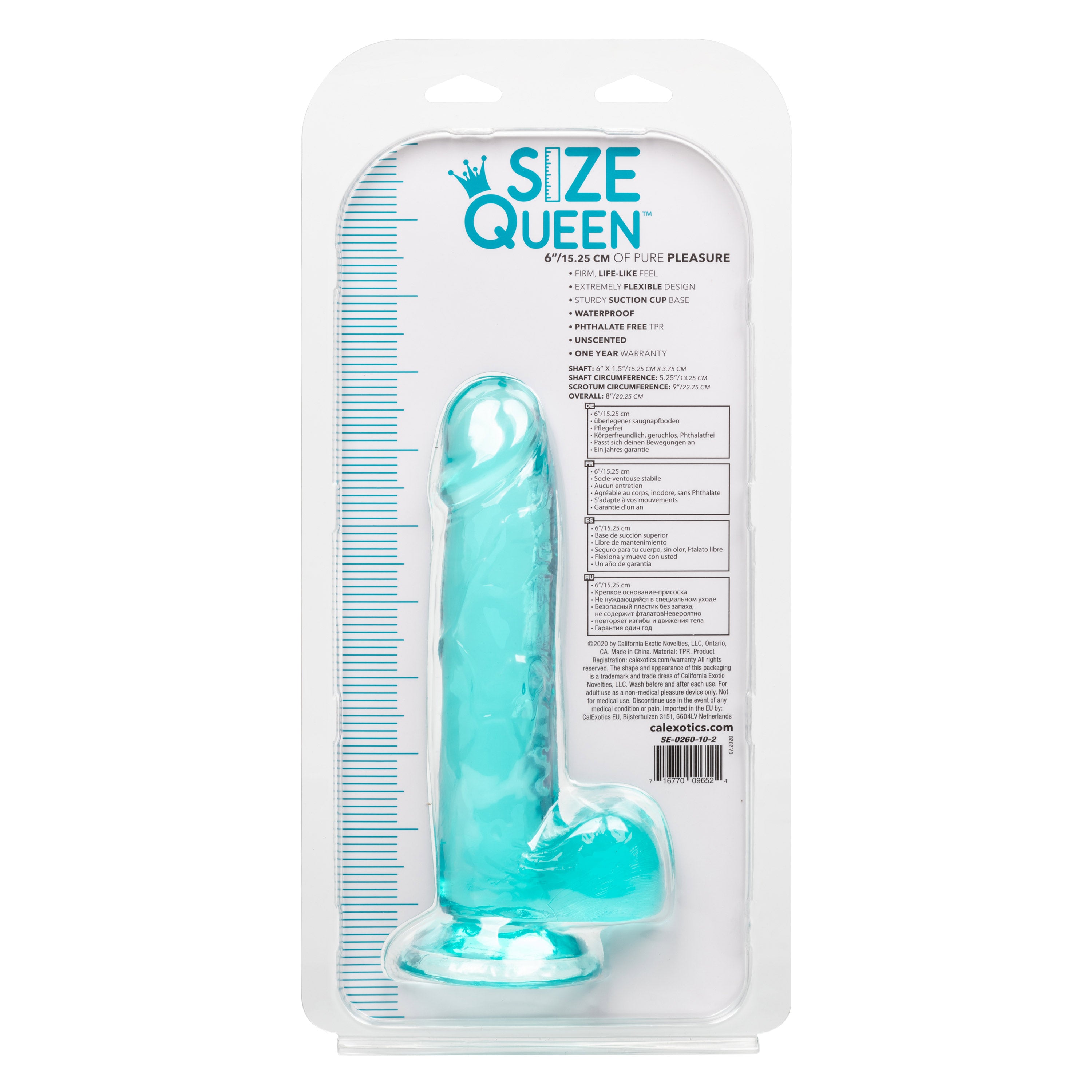 Size Queen 6 Inch - 15.25 Cm - Blue by Anal Toys & Stimulators