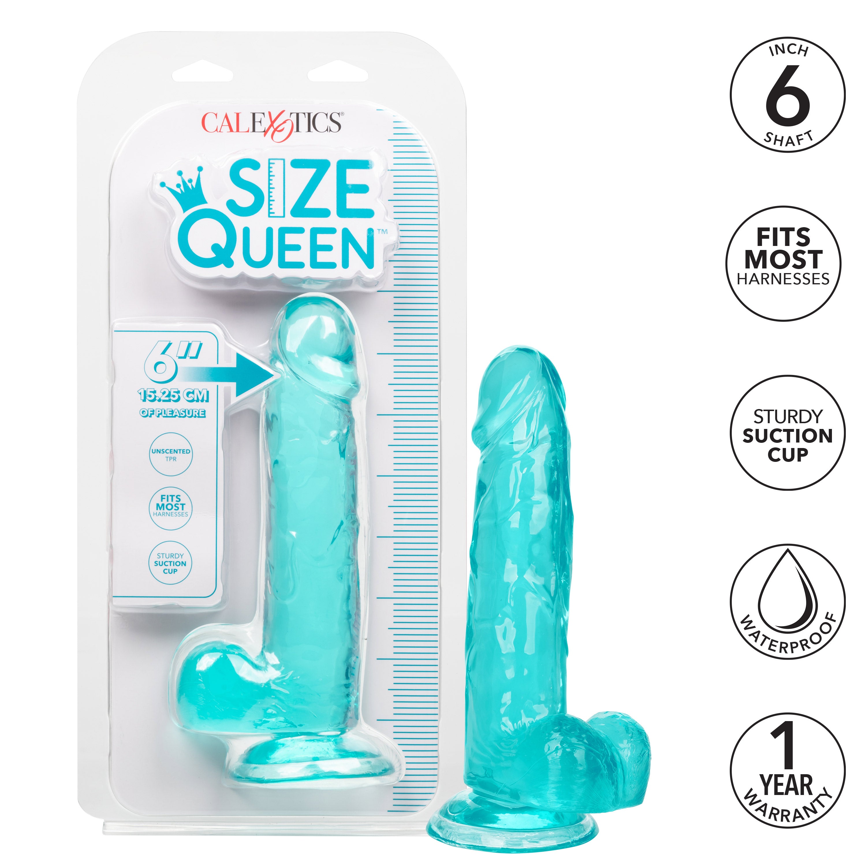 Size Queen 6 Inch - 15.25 Cm - Blue by Anal Toys & Stimulators