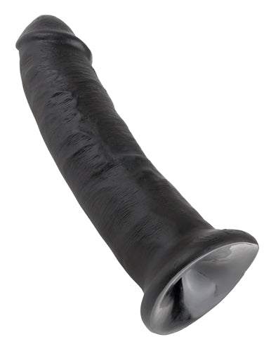 King Cock Collection realistic black dildo with textured veins and suction base for intense pleasure