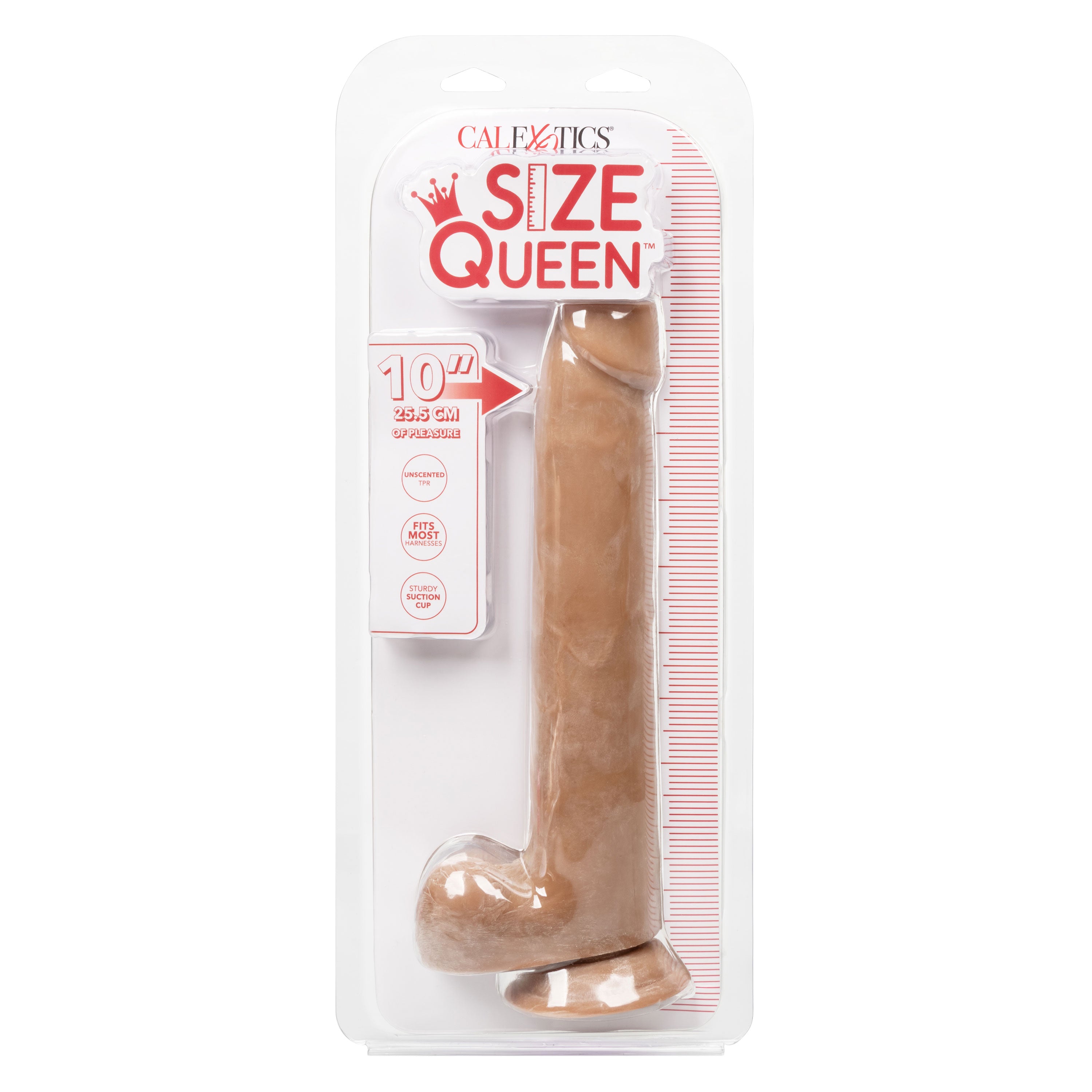 Size Queen 10 inch/25.5 Cm - Brown by Anal Toys & Stimulators