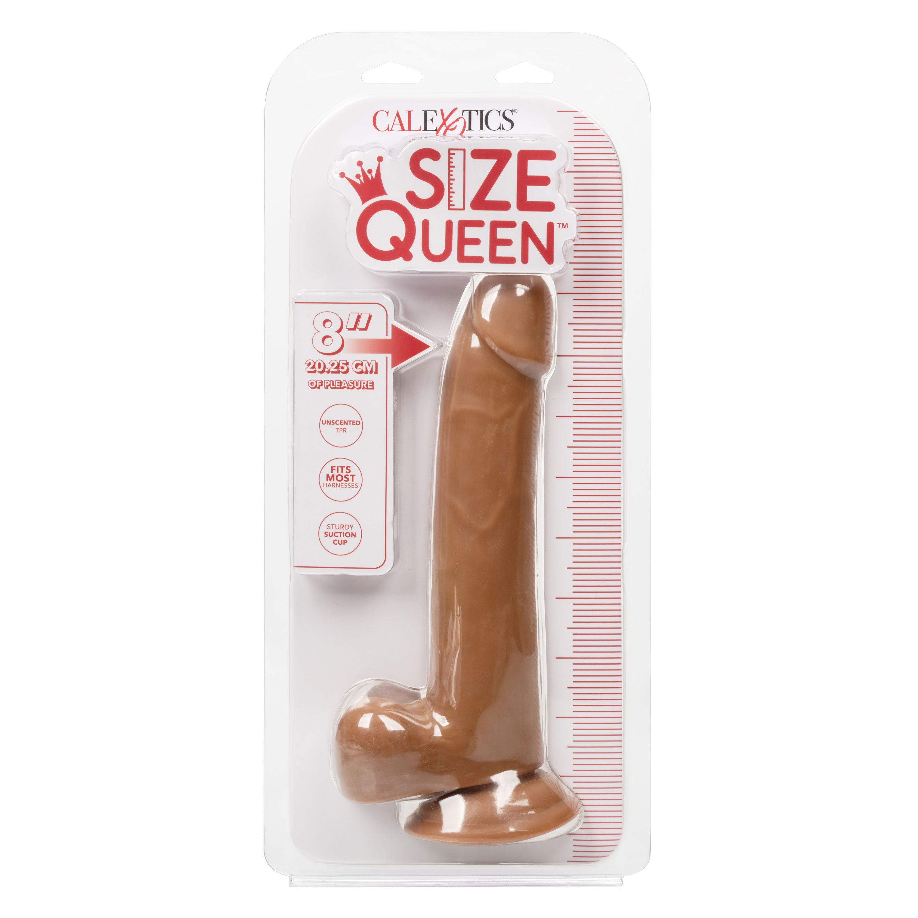 Size Queen 8 inch/20.25 Cm - Brown by Anal Toys & Stimulators