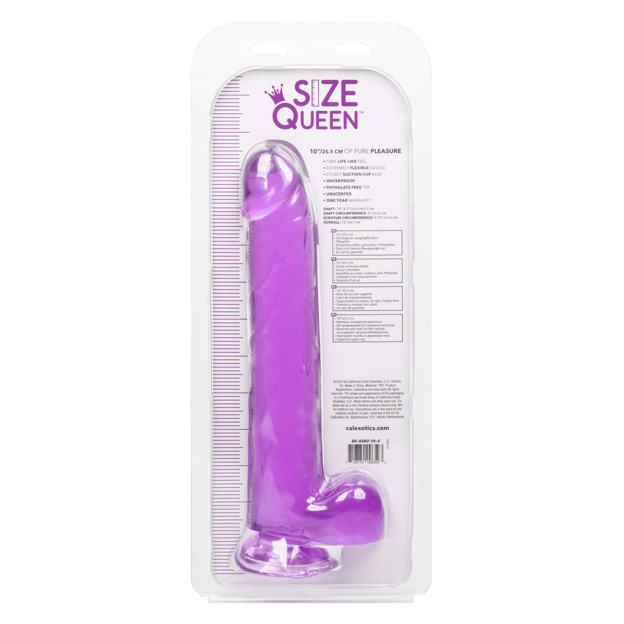 Size Queen 10 Inch - 25.5cm - Purple by Anal Toys & Stimulators