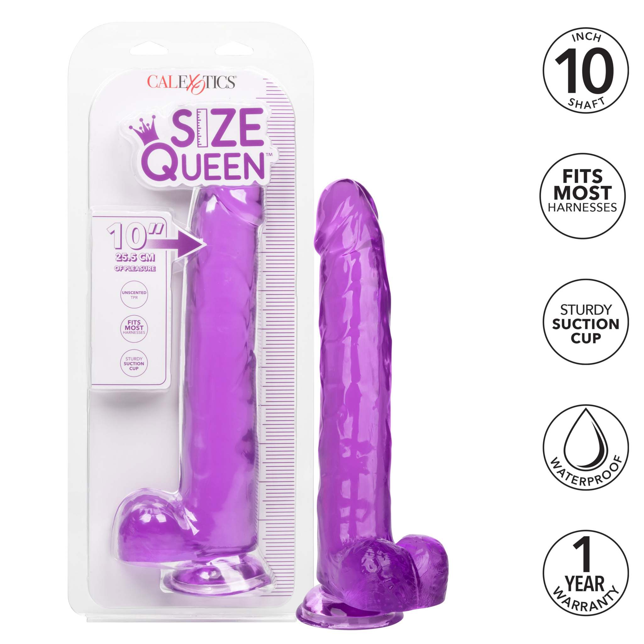Size Queen 10 Inch - 25.5cm - Purple by Anal Toys & Stimulators