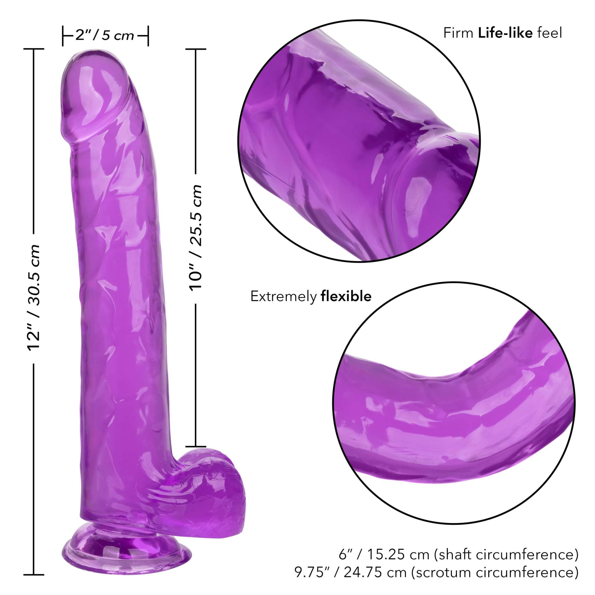 Size Queen 10 Inch - 25.5cm - Purple by Anal Toys & Stimulators