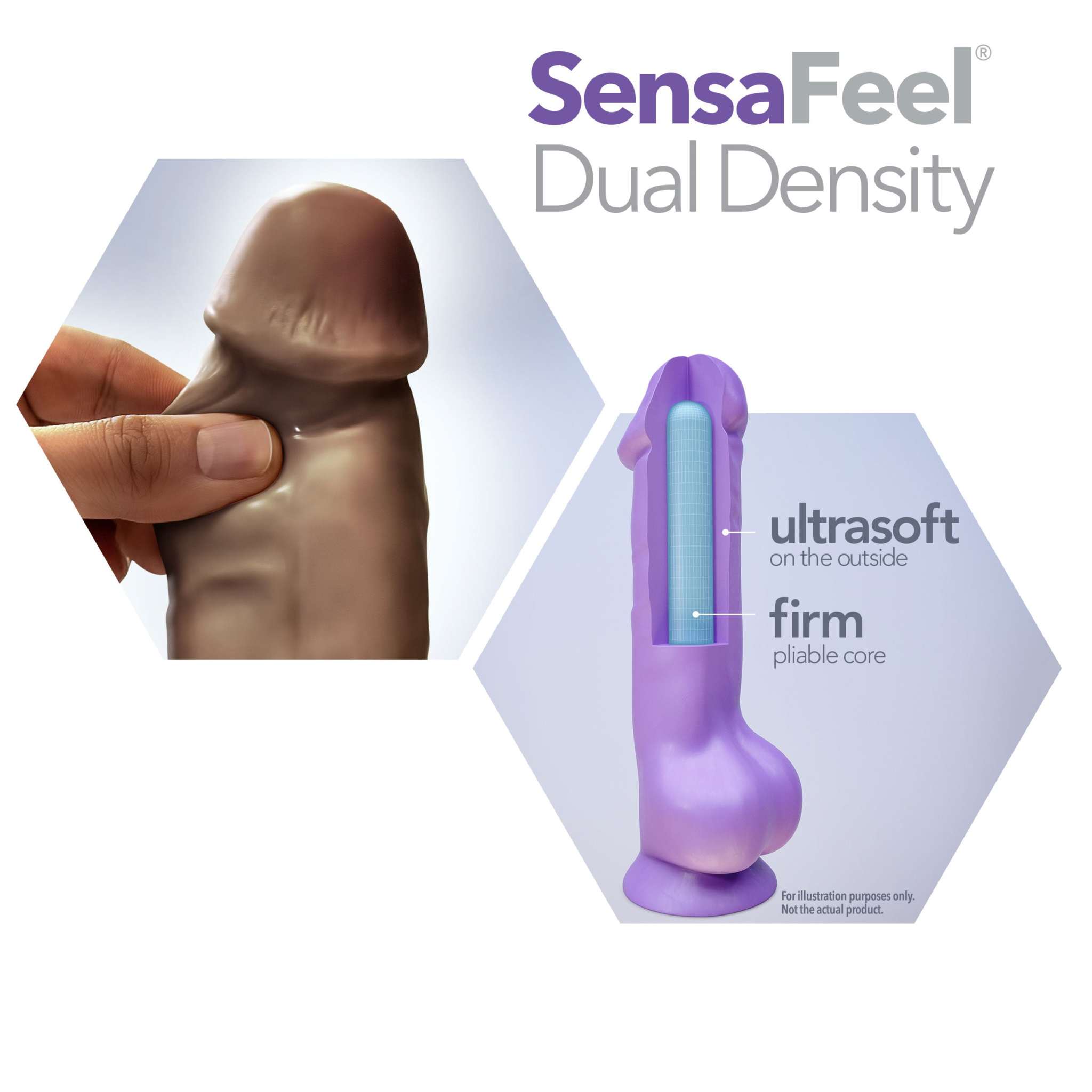 Au Natural - 9 Inch Dildo With Suction Cup - Chocolate by Anal Toys & Stimulators