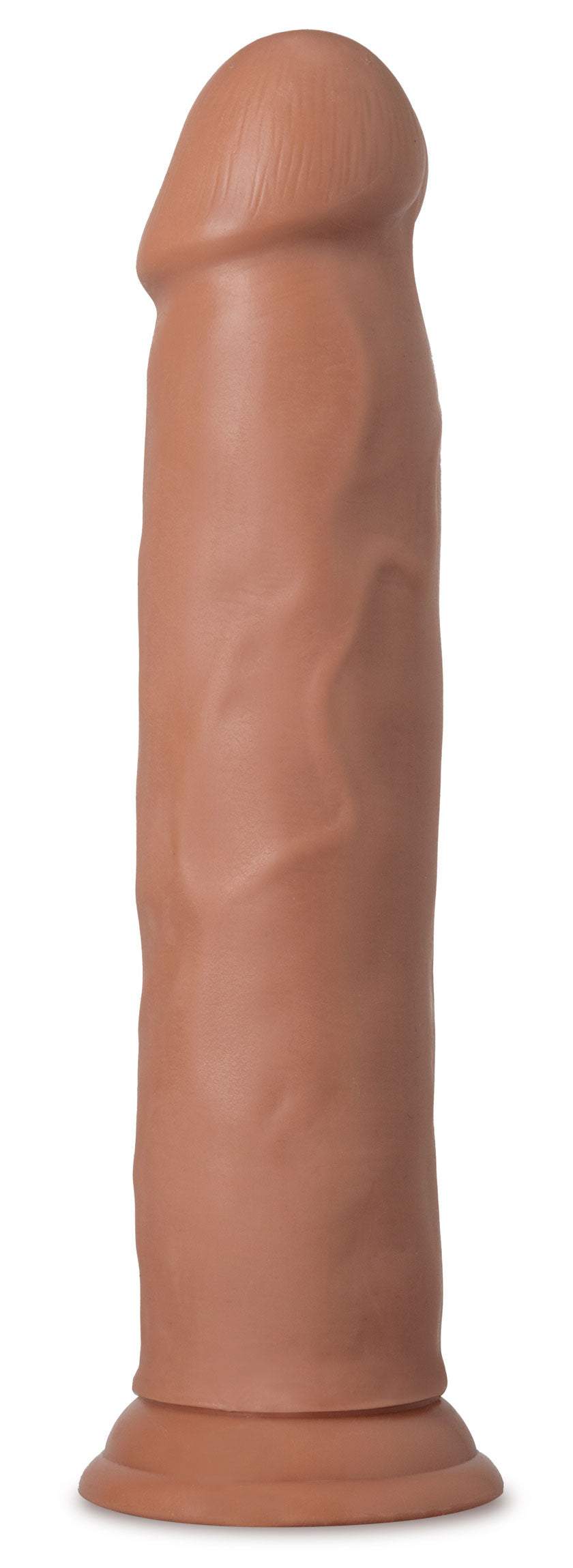 Au Naturel Carlos 9 inch mocha realistic dildo with suction cup base and lifelike texture