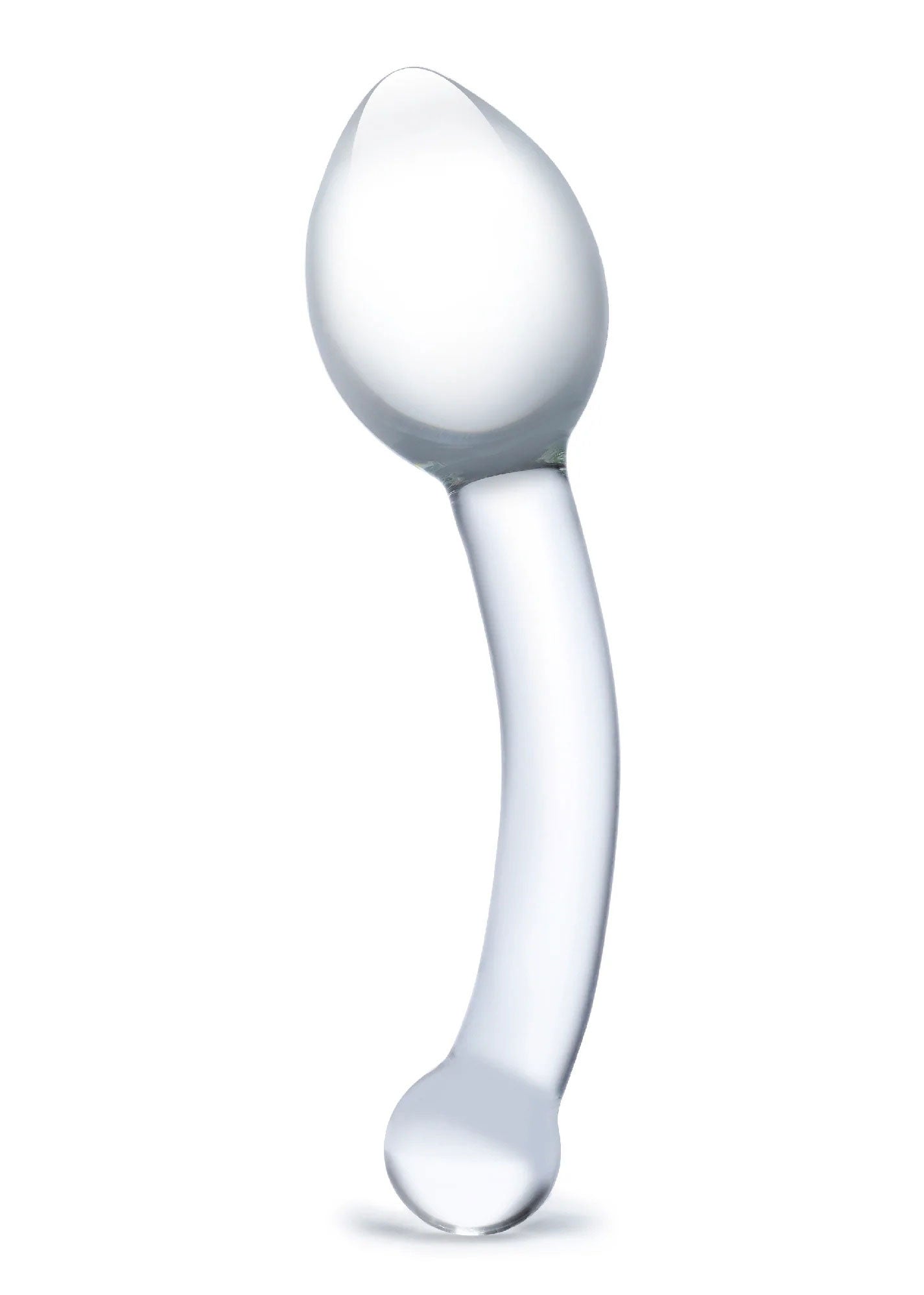 Glas 8 in. Pure Indulgence Anal Slider Prostate Stimulating Glass Dildo