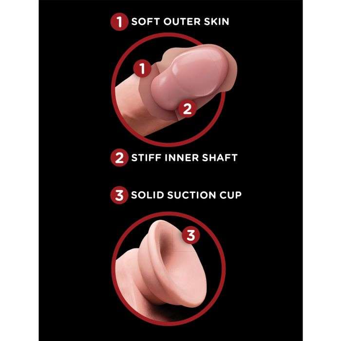 King Cock Plus Triple-Density Cock w/Swinging Balls Dildo for Intense Realistic Play by Dildos & Dongs