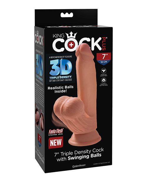 King Cock Plus Triple-Density Cock w/Swinging Balls Dildo for Intense Realistic Play by Dildos & Dongs
