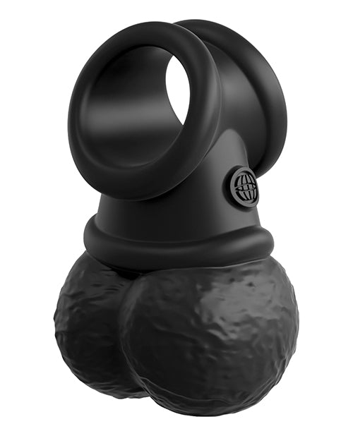 King Cock Elite The Crown Jewels Vibrating Swinging Balls - Black by Dildos & Dongs