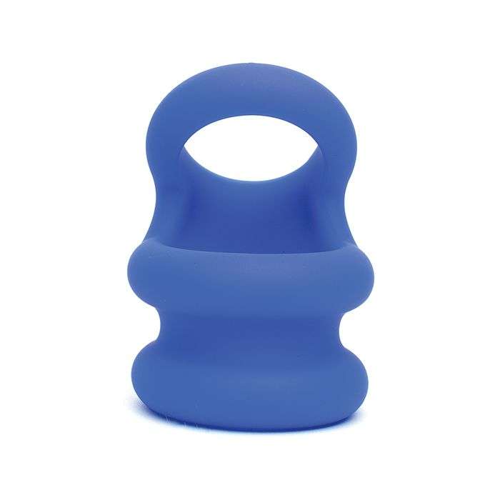 Blue silicone Sport Fucker Switch Hitter versatile cock ring and ball stretcher for athletic pleasure and active role play