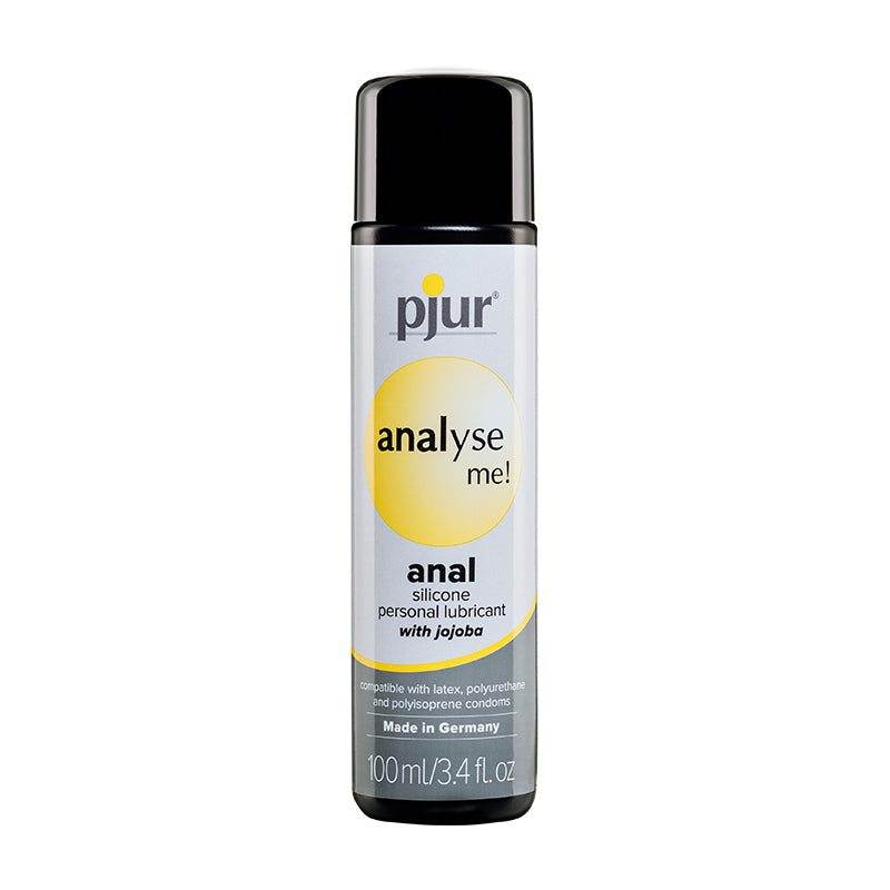 Pjur Analyse Me! Anal Silicone Lubricant with Jojoba bottle, premium anal lubricant for comfort and pleasure, enriched with jojoba extracts.
