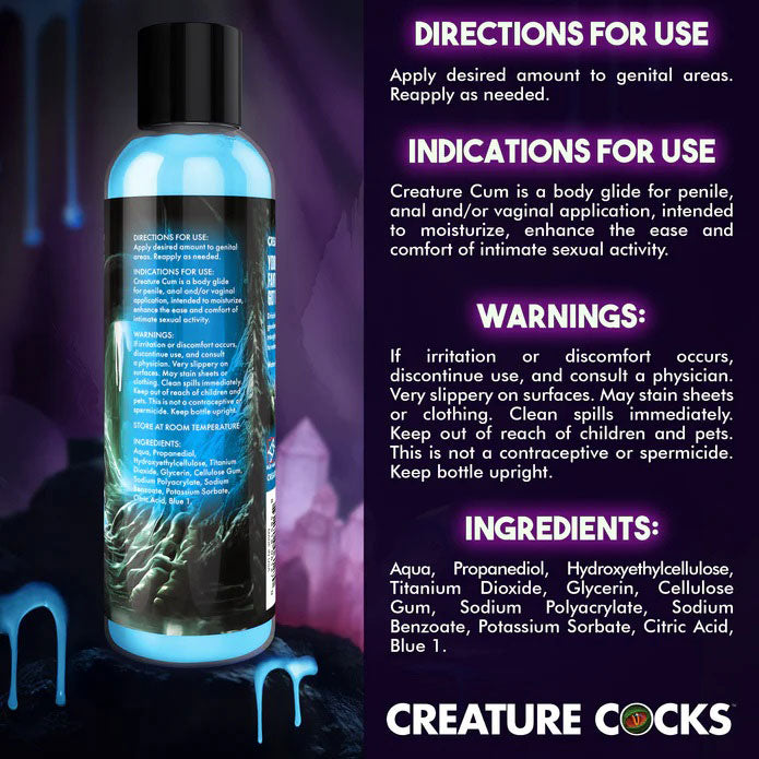Creature Cum Blue Water-Based Lubricant 8oz by Lubricants, Creams & Glides