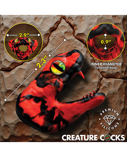 Creature Cocks Master Cobra Silicone Cock Ring - Red by Cock & Balls