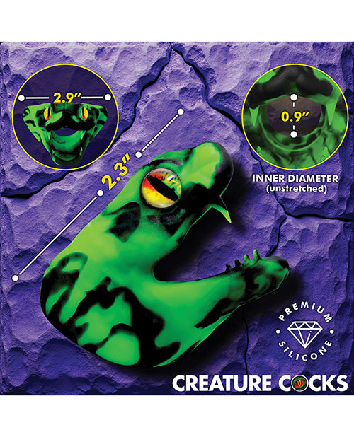 Creature Cocks Master Cobra Silicone Cock Ring - Green by Cock & Balls