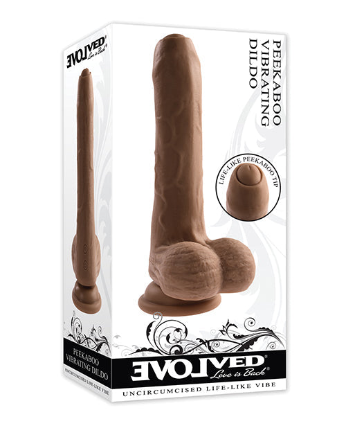 Evolved Peek A Boo Vibrating Dildo - Dark by Dildos & Dongs