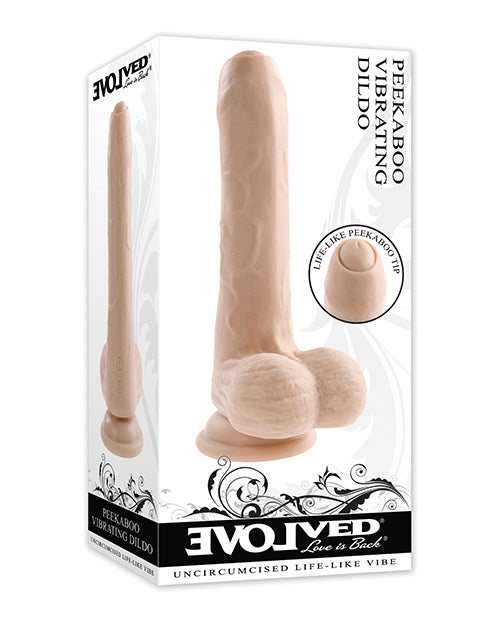 Evolved Peek A Boo Vibrating Dildo - Ivory by Dildos & Dongs