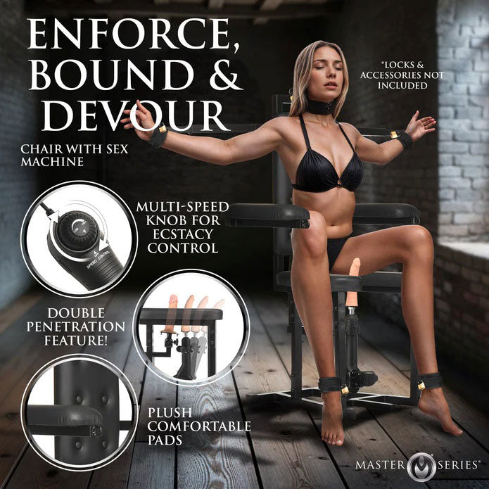 Enforcer Chair With Sex Machine by Bondage & Fetish Toys