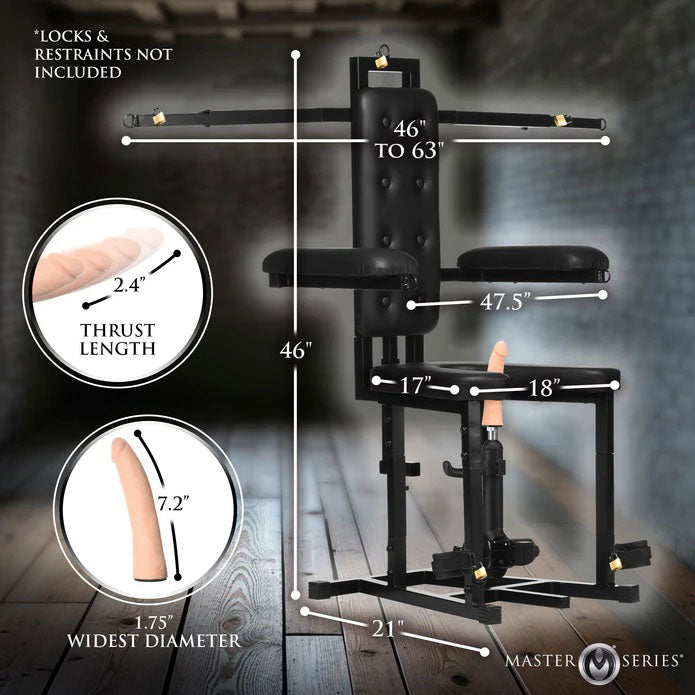 Enforcer Chair With Sex Machine by Bondage & Fetish Toys