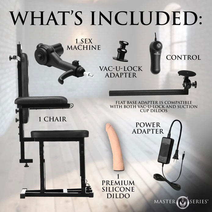 Enforcer Chair With Sex Machine by Bondage & Fetish Toys