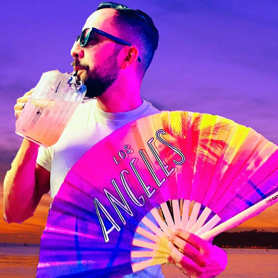 Los Angeles Fan (UV) by Hand Fan