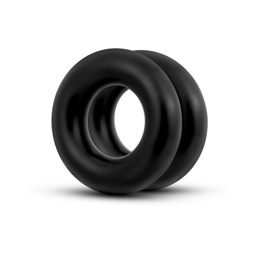 Blush Stay Hard Donut Rings Oversized Cockring 2-Pack Black