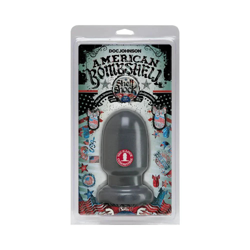 American Bombshell Shellshock Small in packaging, 6-inch tall, ultra-rounded toy with Gun Metal PVC.