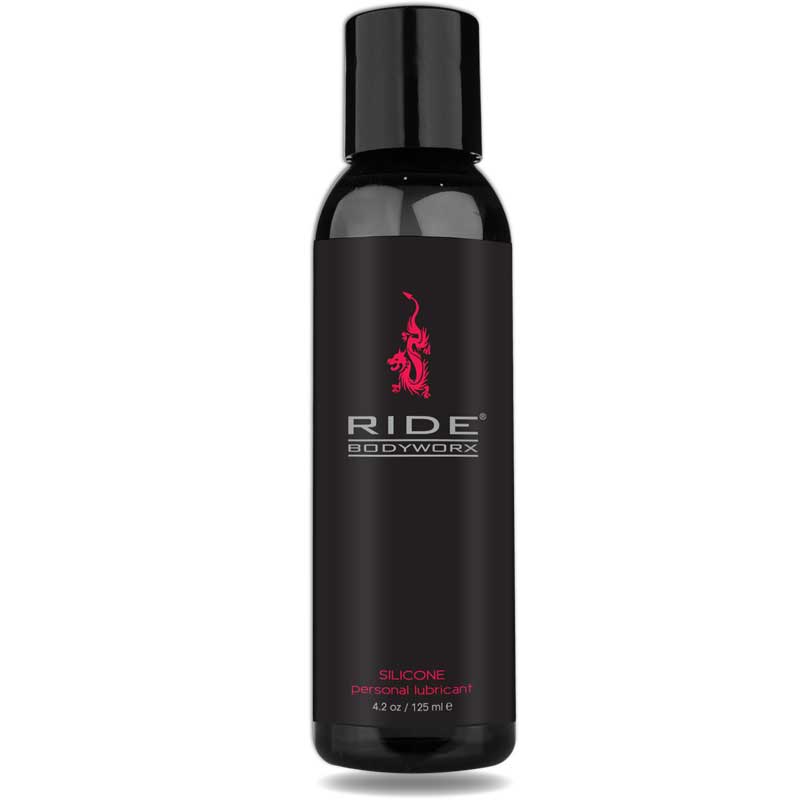 Ride BodyWorx Premium Silicone Lubricant black bottle for smooth, long-lasting personal lubrication