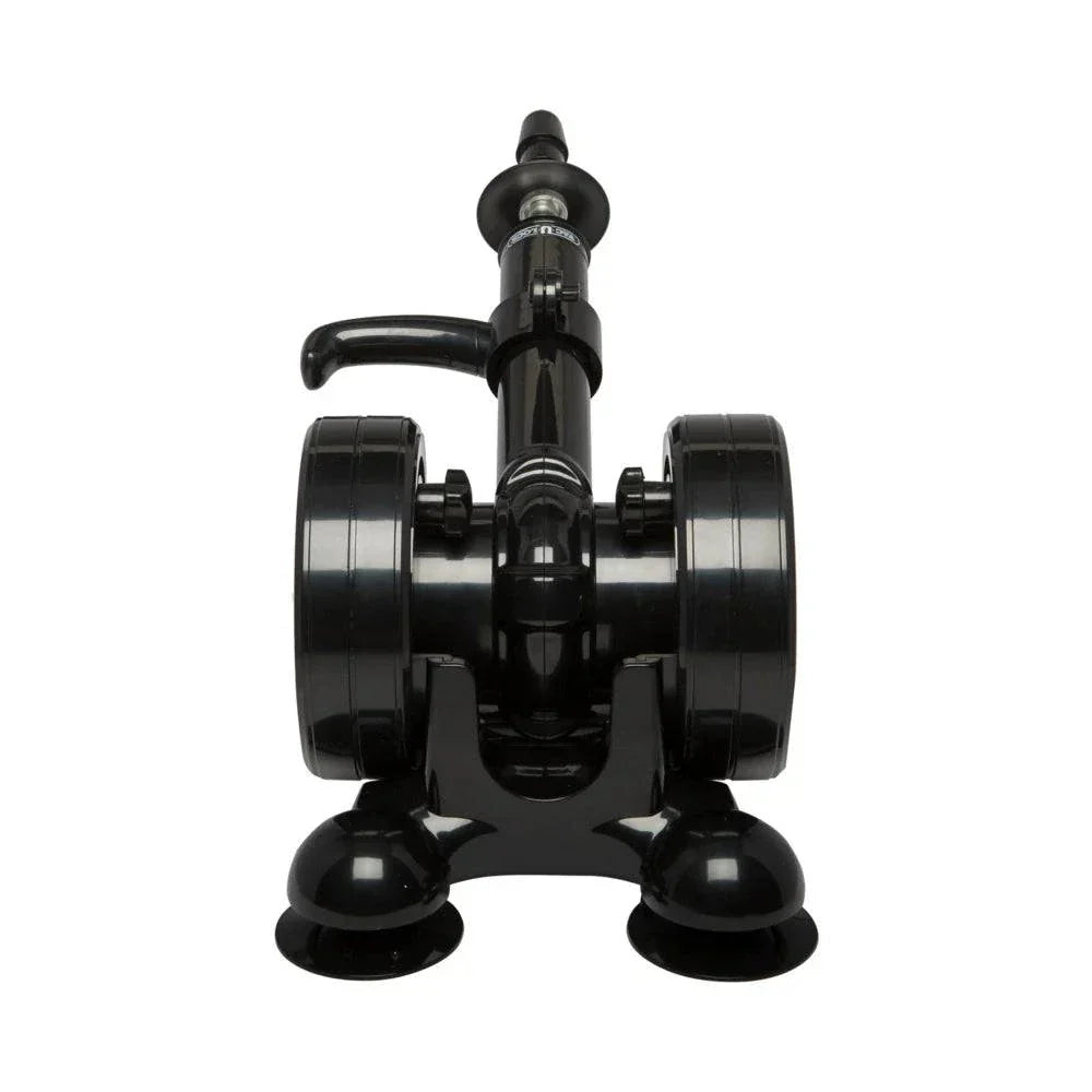 Vac-U-Lock Fucking Machine with adjustable thruster arm and suction cup base in black