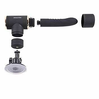 Evolved Too Hot To Handle rechargeable black silicone thrusting sex machine with adjustable suction mount and detachable vibrating shaft