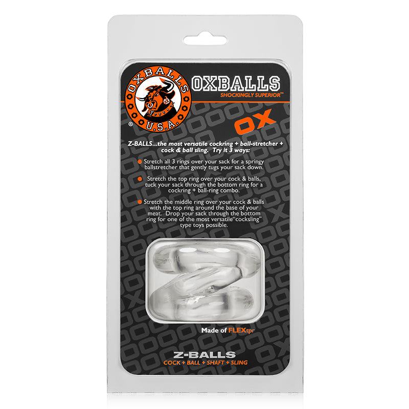 OxBalls Z-Balls Ballstretcher in clear flexible material for sensation play and ball stretching.