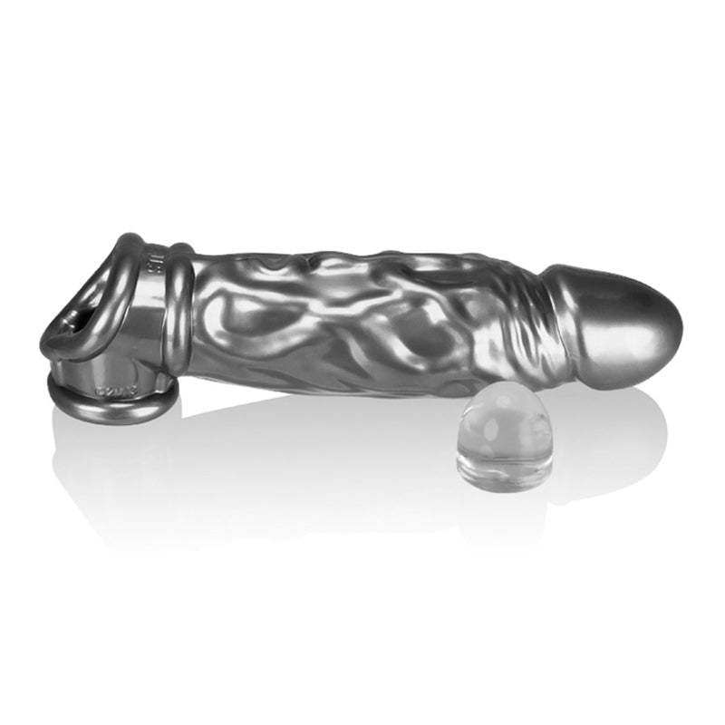 OxBalls Butch Cocksheath clear stretchy textured penis sleeve enhancing length and girth for intimate pleasure