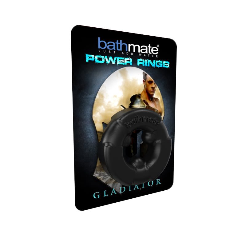 Bathmate Power Rings premium silicone cock ring for enhanced performance and pleasure in black packaging