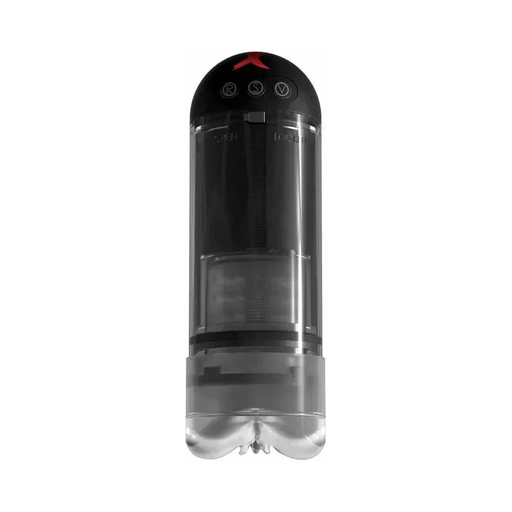 PDX Elite Extender Pro Rechargeable Vibrating Penis Pump Clear/Black by Cock & Balls