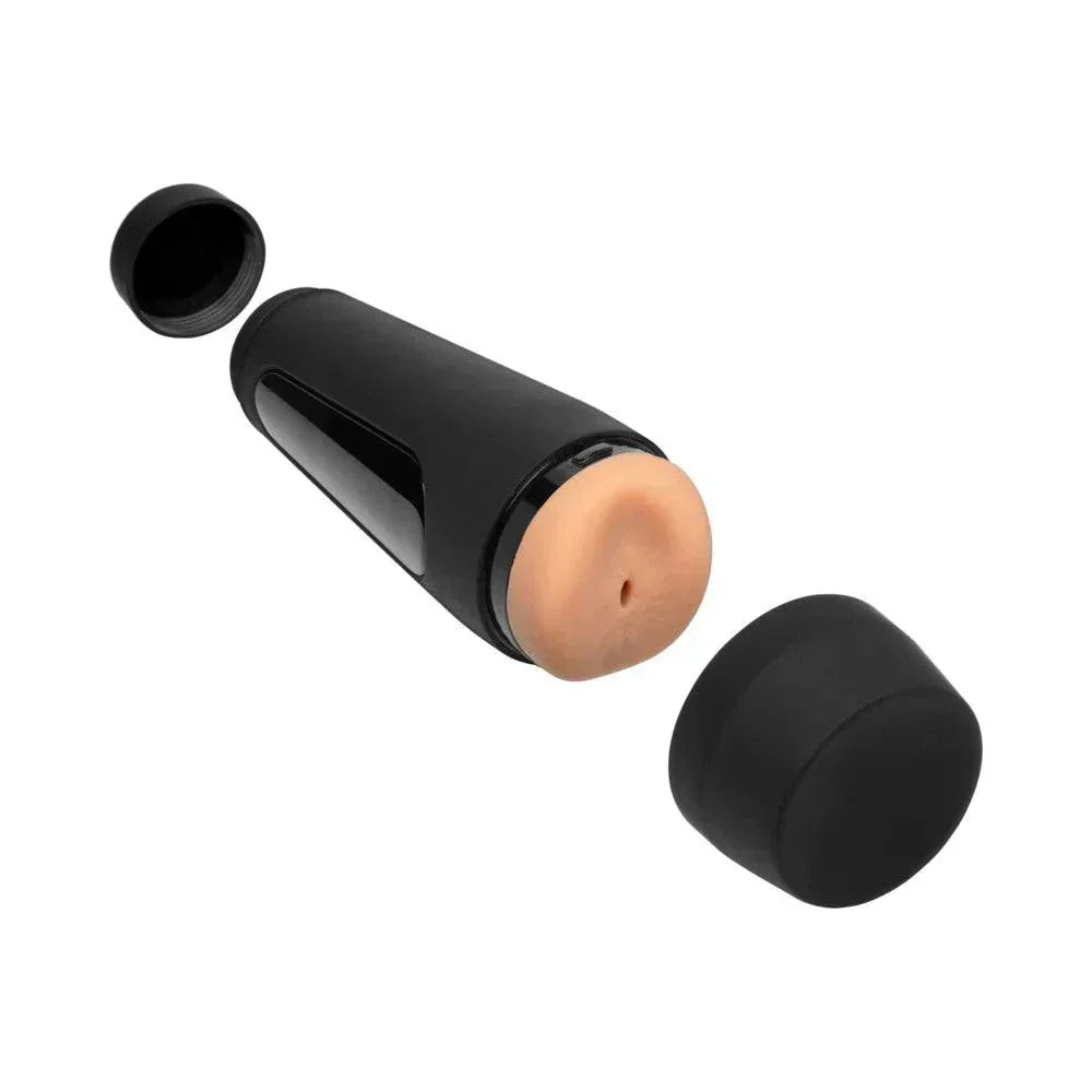 Man Squeeze ULTRASKYN Stroker anal masturbator with lifelike vanilla texture and discreet black casing