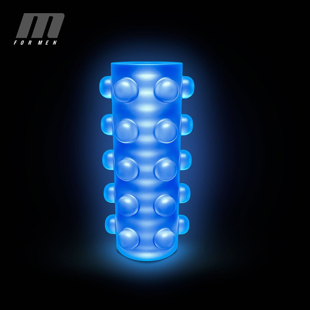 Blush M for Men Soft + Wet Reversible Orb Glow in the Dark Self-Lubricating Stroker Frosted