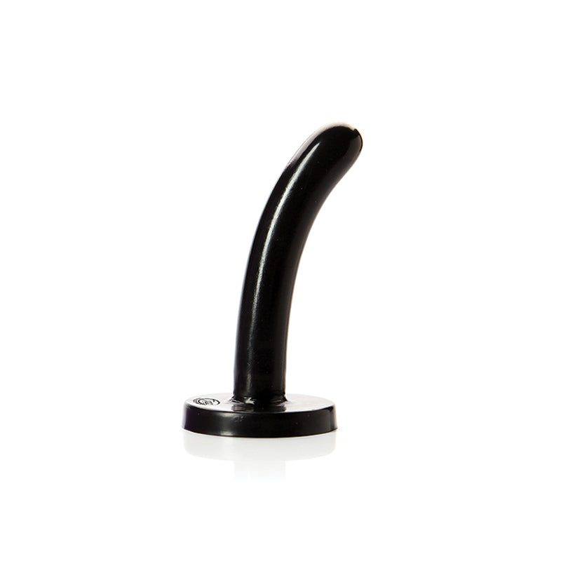Black Tantus Silk Premium Silicone Dildo with curved design and suction base for versatile pleasure
