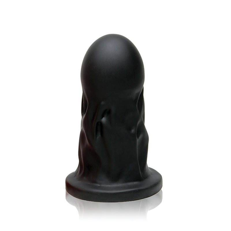 Tantus Mr. Universe premium black silicone dildo with realistic texture and ergonomic design