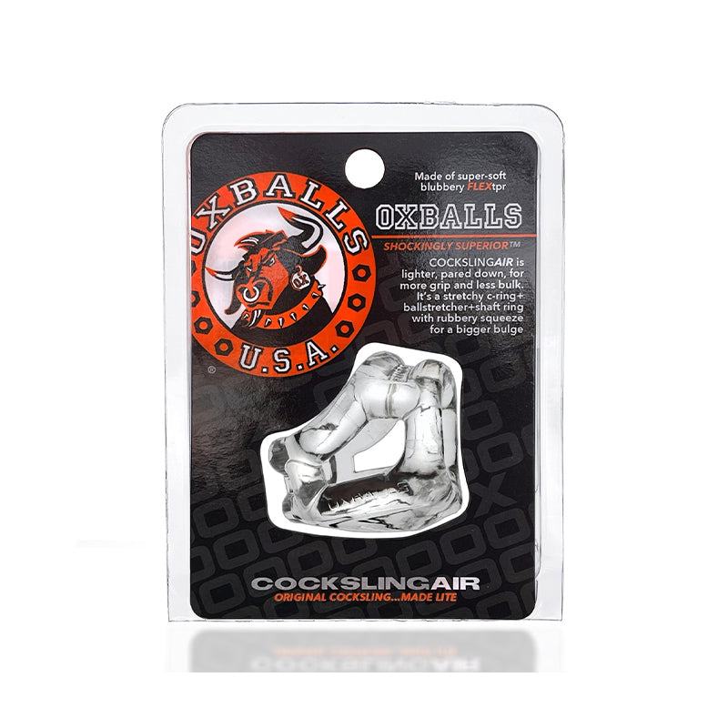 OxBalls Cocksling Air FLEXtpr cock ring in packaging, designed for enhanced erection support and comfort.