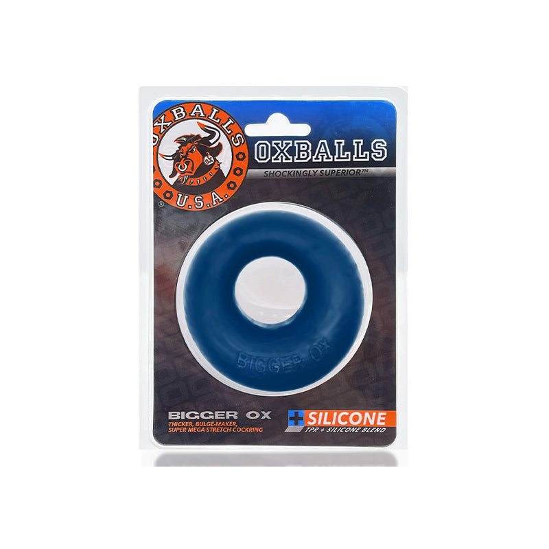 OxBalls Bigger Ox Thick Cockring in packaging, made of stretchy silicone TPR for enhanced pleasure and performance.